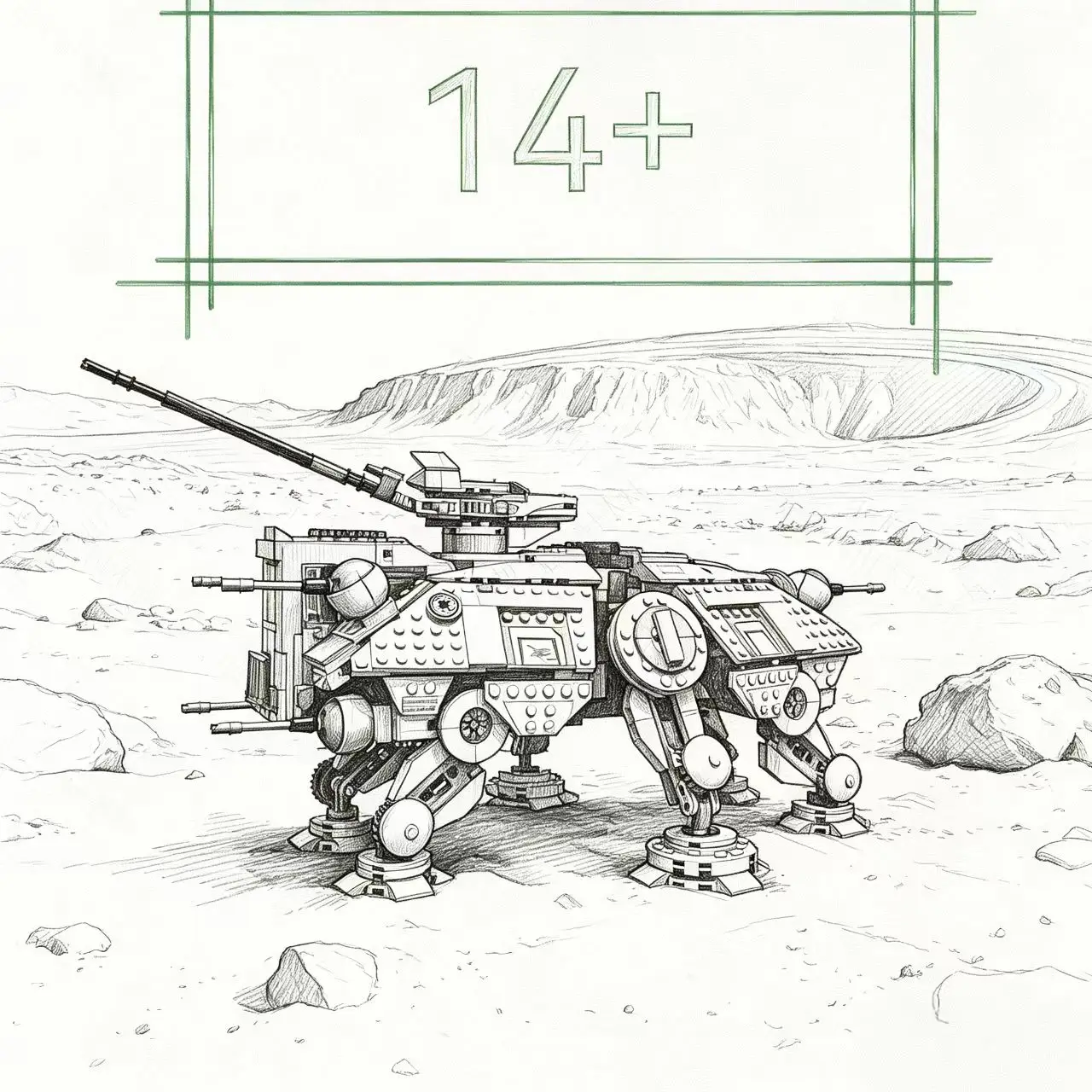 1082PCS Interstellar All Terrain Tactical Executive ATTE Home Decoration Model Ornament Birthday Gift