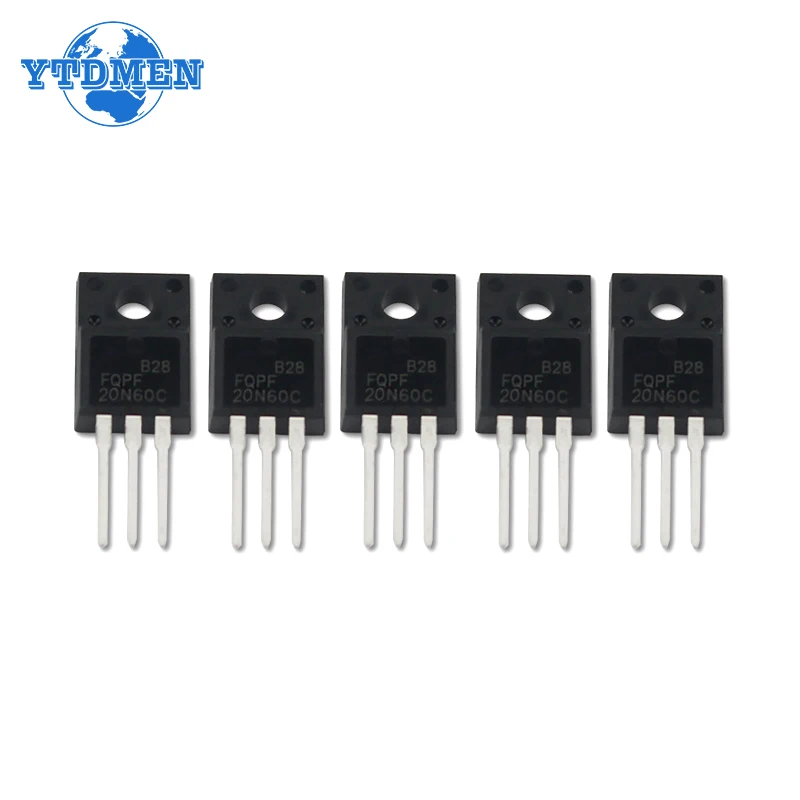 5PCS FQPF20N60C MOSFET Transistor FQPF20N60 TO-220F 20N60 20A 600V