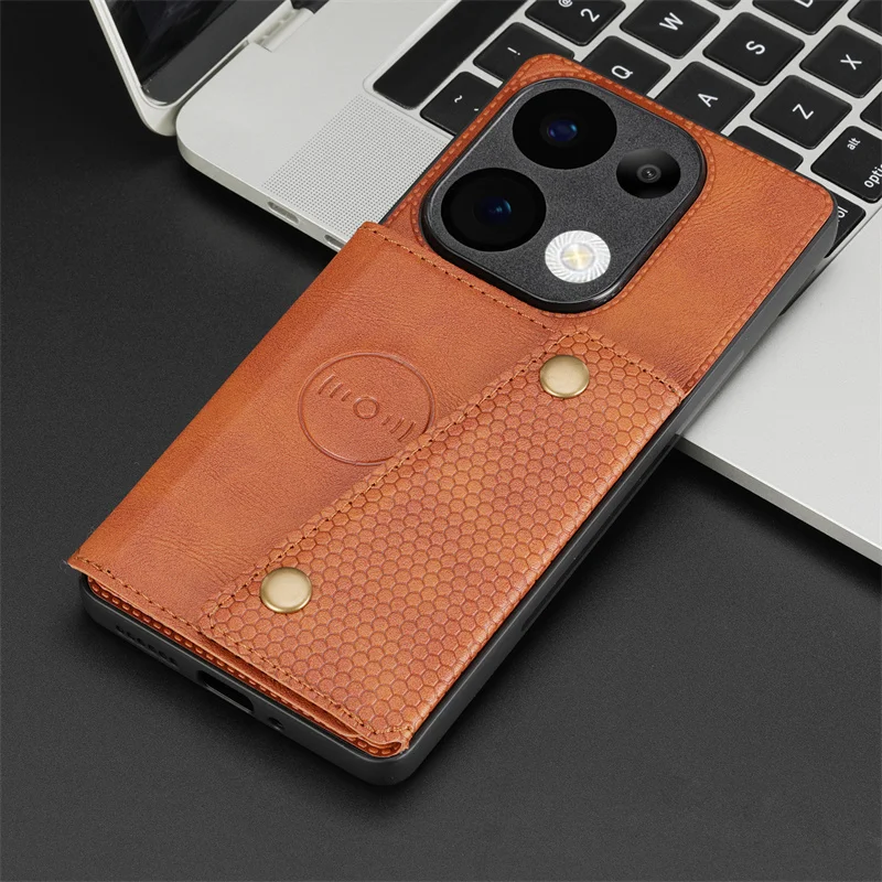 For Xiaomi Redmi Note 13 Pro 4G Case PU Leather Wallet Coque For Redmi Note13 Pro 13Pro 4G Magnetic Holder Card Slots Back Cover