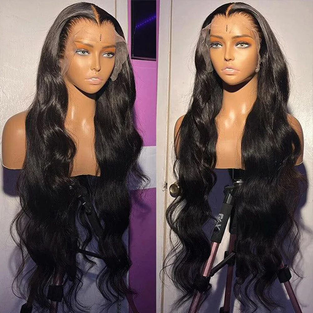 

Body Wave 13x6 13x4 Transparent Lace Frontal Human Hair Wig For Women Pre Plucked Glueless Brazilian Remy Hair 180% Density