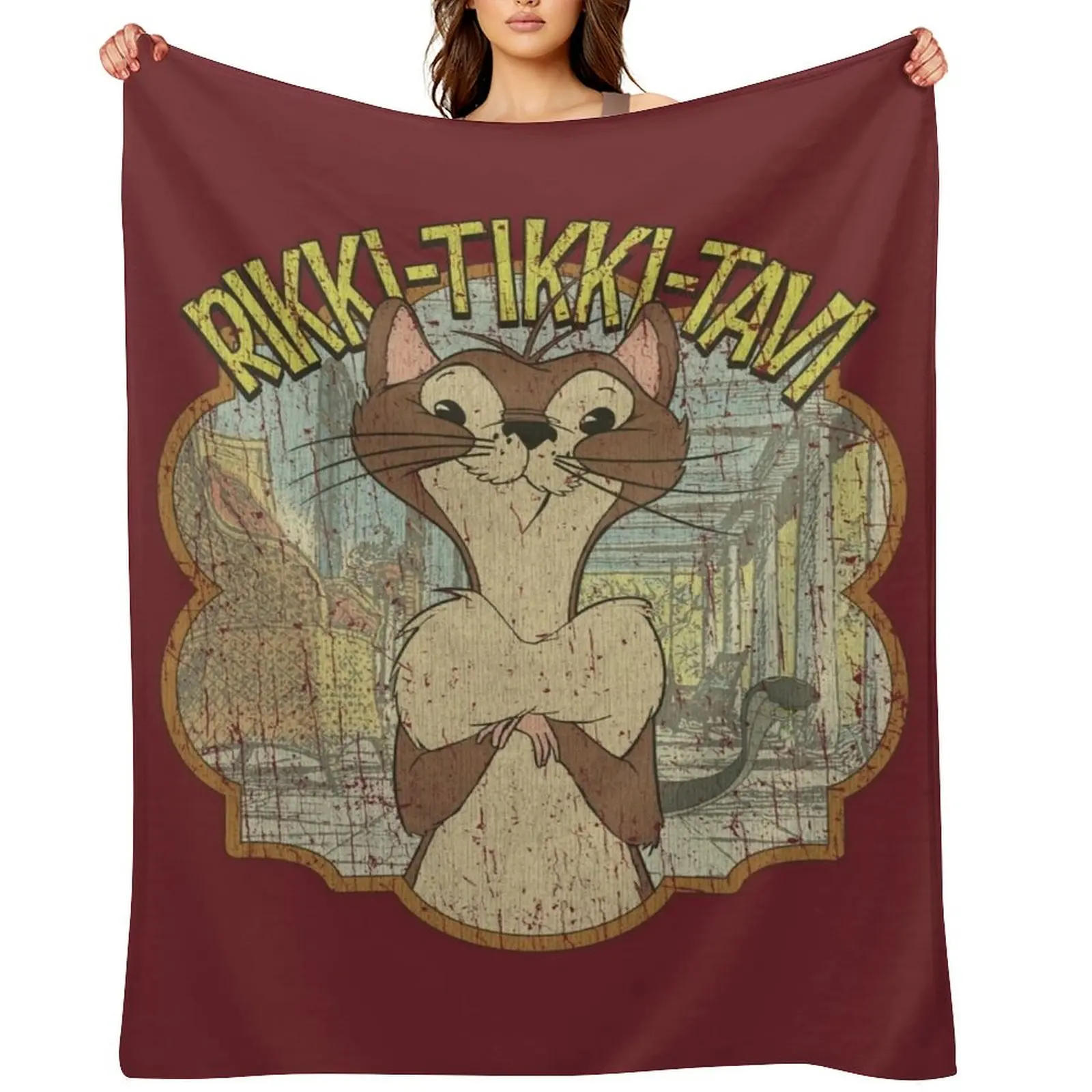

Rikki-Tikki-Tavi 1975 Throw Blanket Warm Decoratives Picnic anime Blankets