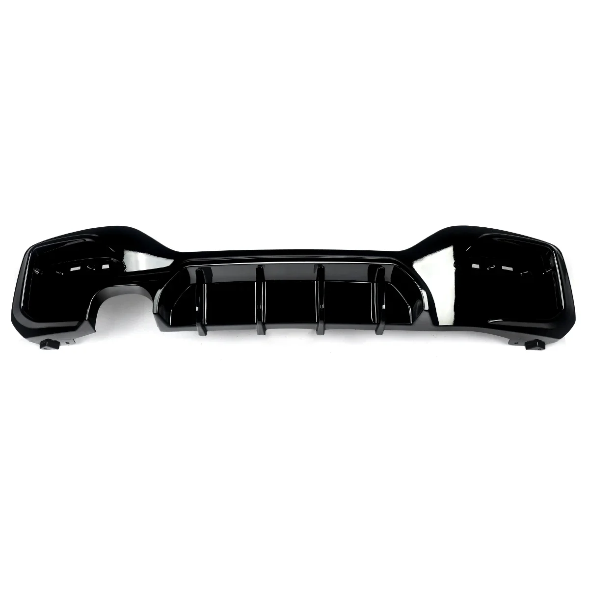 Dyfuzor tylnego zderzaka do BMW serii 1 F20 F21 M Sport 125i LCI 2015-2019 Czarny błyszczący tylny spojler wargowy Pojedynczy i podwójny wydech — zdjęcie 4