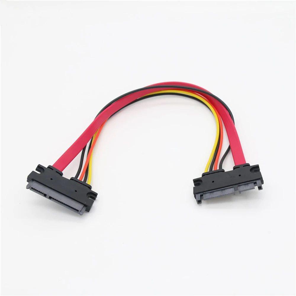 1PCS 22Pin SATA  7+15 Pins Male to Female Serial SATA Extension Cable Data Power Combo Extension Cable 30CM 50CM