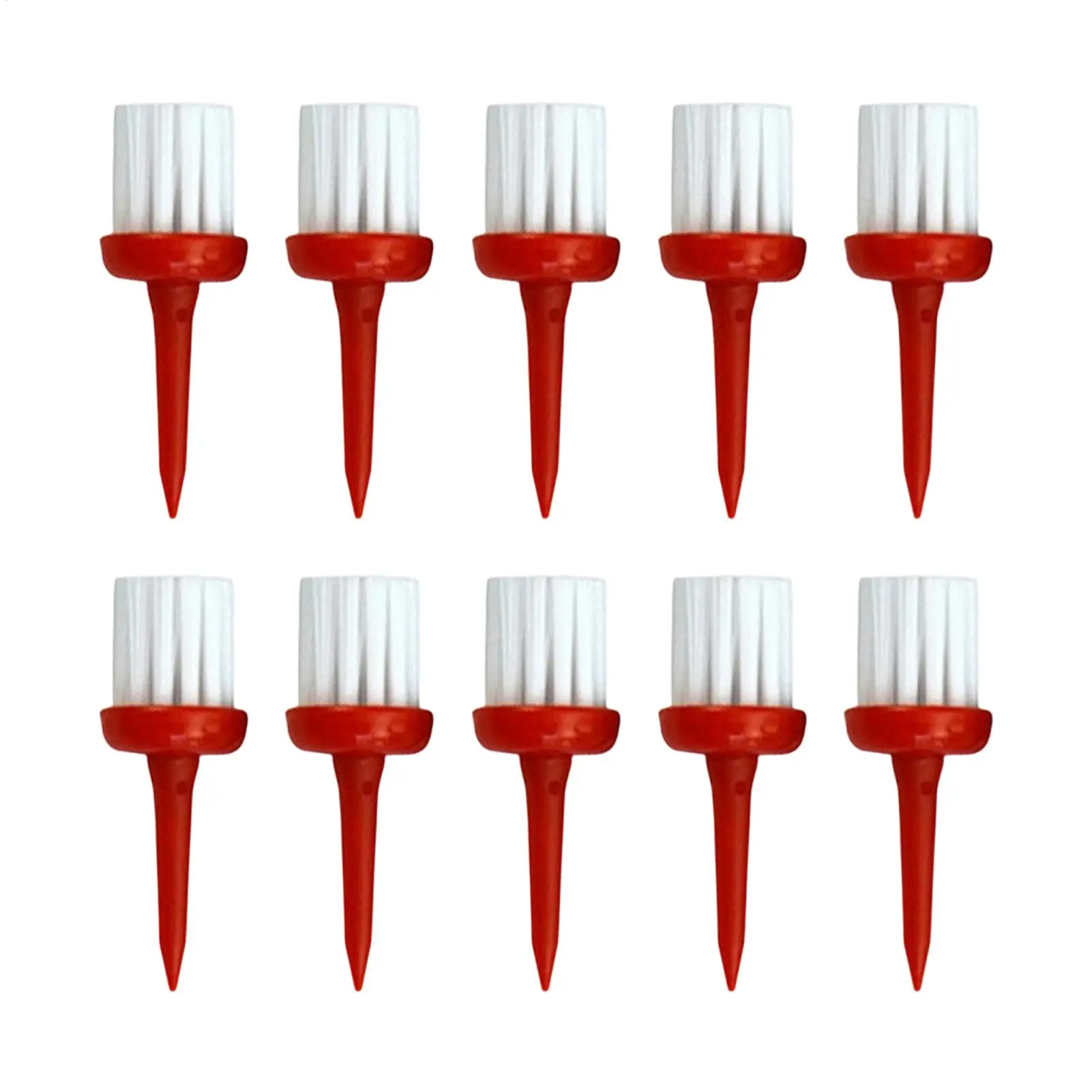 Brush Tees Golf Multi-Functional Consistent Height Training Tools 10-Piece Golf Ball Base Brush Top For Women Men Golfers Indoor
