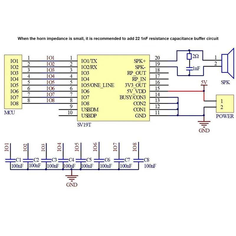 SV19T Voice Playback Module One-To-One Trigger Serial Port Control Segment Trigger MP3 Voice Module Support TF Card