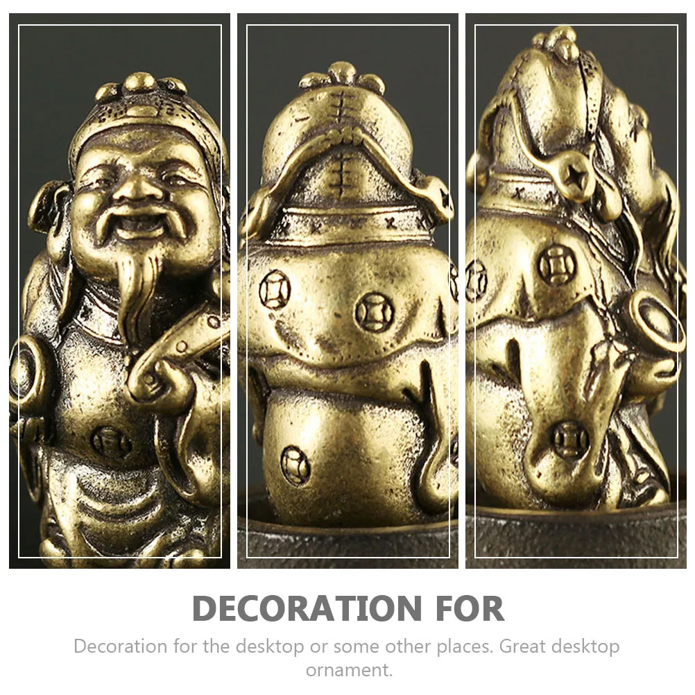 

1pc Brass Crafts Decor Of Wealth Ornament Desktop Decor Craft Delicate Statue Home Office Gift Resin Metal
