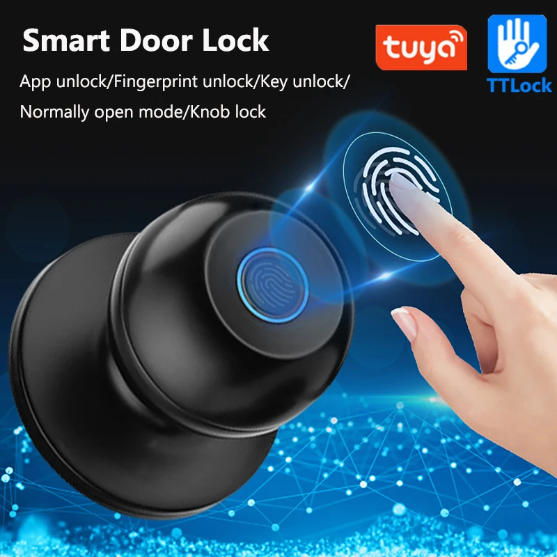 Tuya casa inteligente fechadura da porta de impressão digital proteção segurança fechadura eletrônica keyless desbloquear com app controle remoto para o quarto