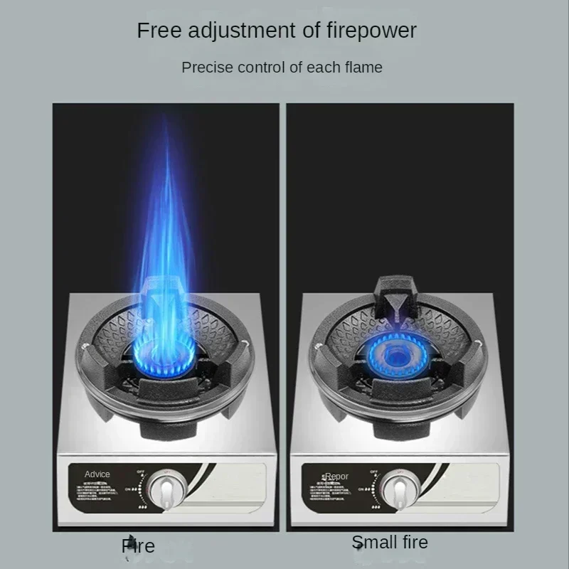 Gasherd Inländischer Tischplatte Doppelherd Gas Einzelner mittlerer Hochdruckfeuer Flüssiggasherd