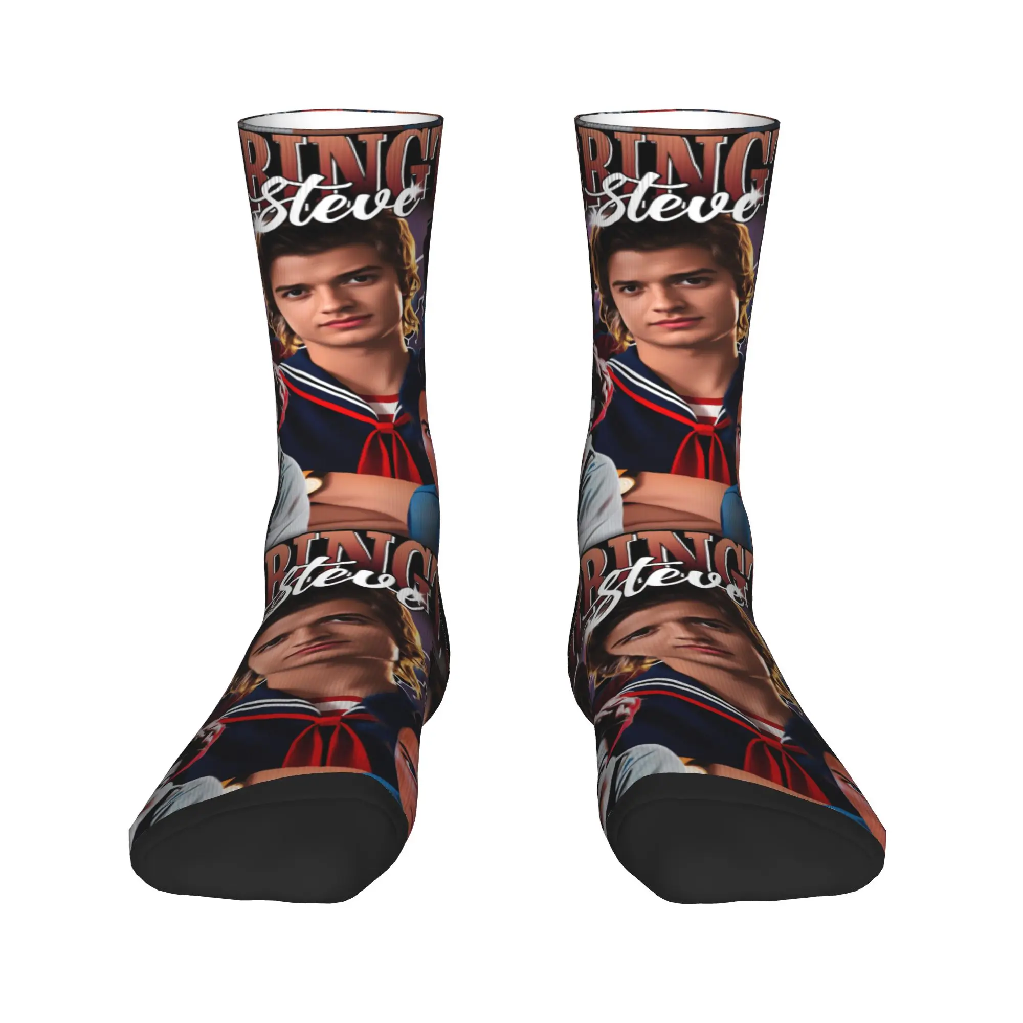 Adults Men Socks Steve Harrington  Stockings Anti Skid High Quality Socks Autumn Fashion Pattern Running Socks