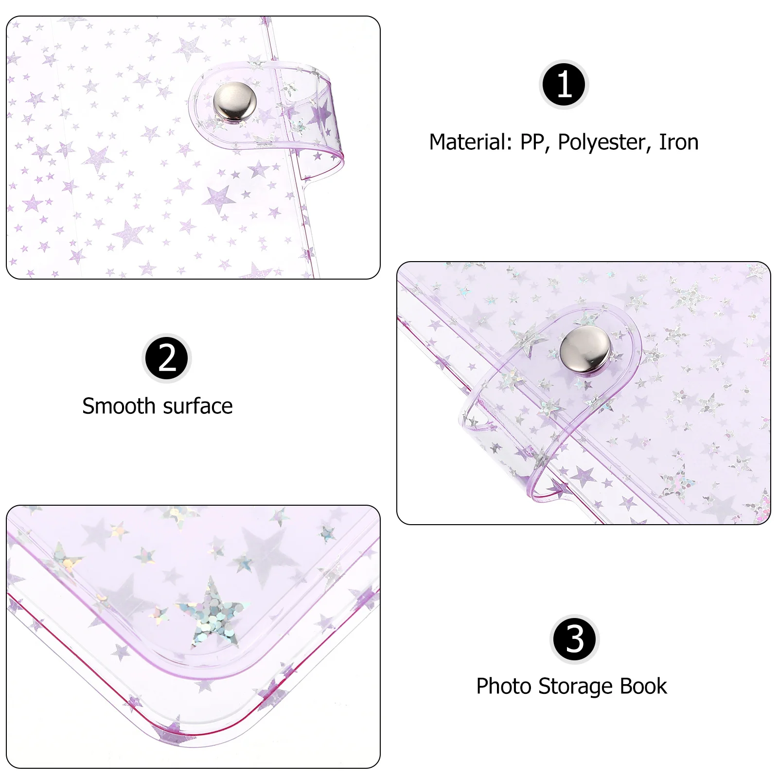 

A7 6-Ring Loose-Leaf Notebook Cover Portable Pvc Notepad Case For Journal Scrapbook Planner Clear Binder Protective Cover Office