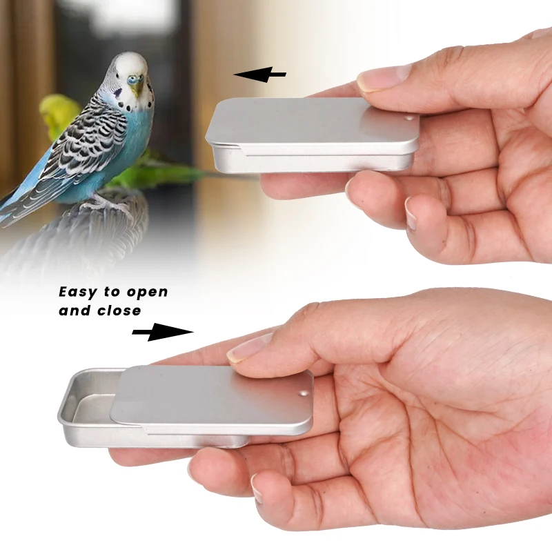 1 Pc Bird Feeding Handheld Feeder Mini Feeding Box Multiple Colors Bird Training Food Jar Bird Growth Training Interactive Toy