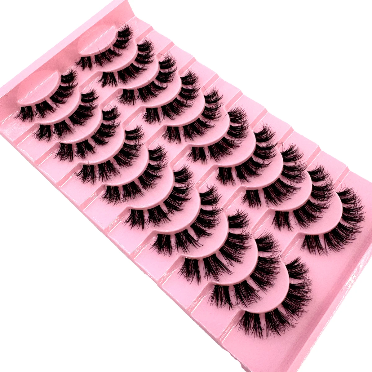 HBZGTLAD 新しい 10 ペアの 3D ナチュラルつけまつげエクステンションメイクアップ、長持ちする厚いナチュラルまつげドラマチックカーリング