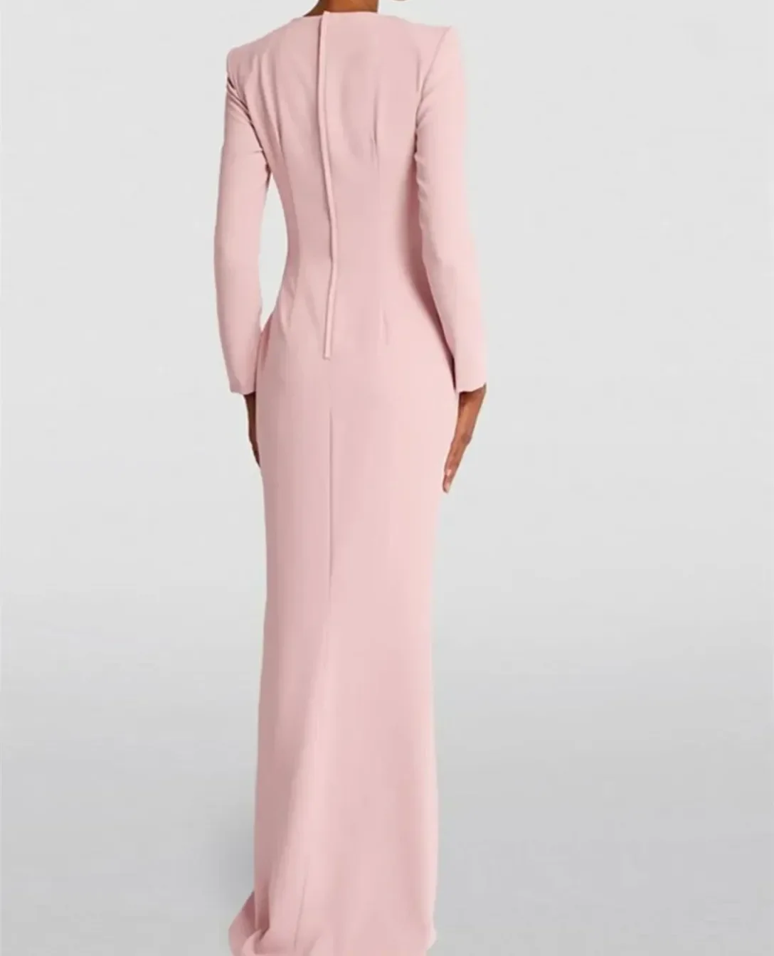 Customized Vintage Long Pink Evening Dress Straight Pleated Prom Dress Floor Length Party Dresses for Women 2024 فساتين حفلات
