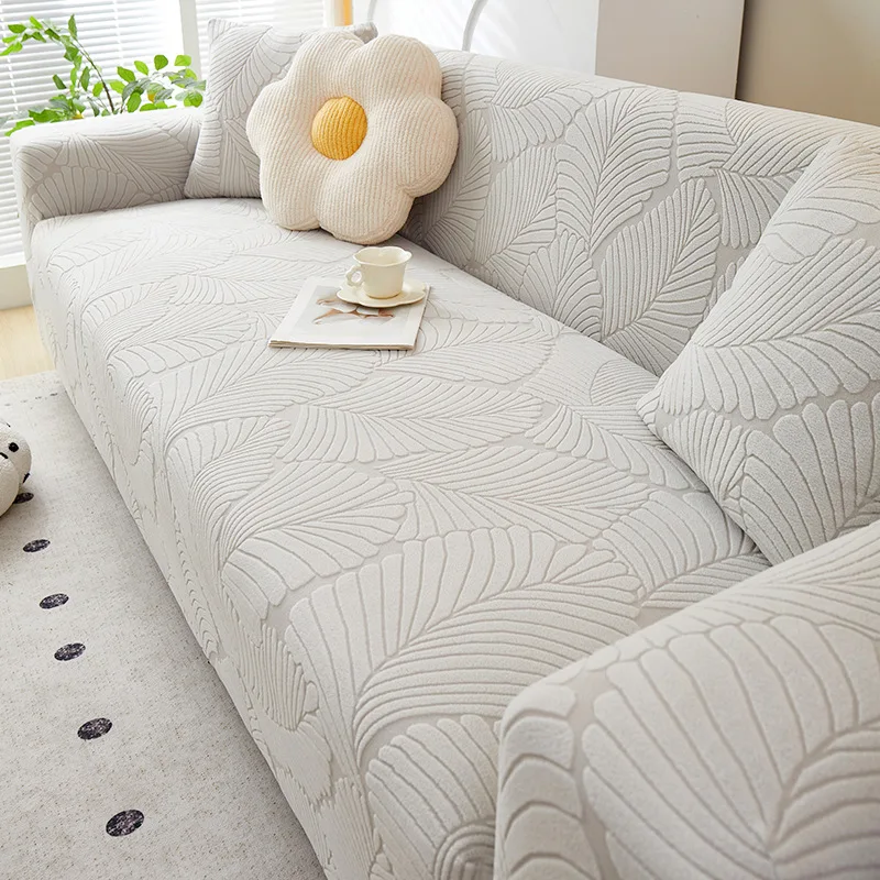 Fleece Stretch Sofa Cover, One-Piece Full Coverage, Universal Seat Protector, Anti-Cat Scratch