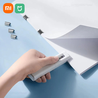 Xiaomi Mijia Hand Paper Clipper With 168 Refills Metal Pusher Stapler Paper Clips For Document Binding Office Stationery Supplie