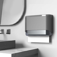 Multi-purpose Toilet Paper Holder Waterproof Tissue Box ABS Towel Dispenser Wall-mounted Punch Free for Bathroom Kitchen