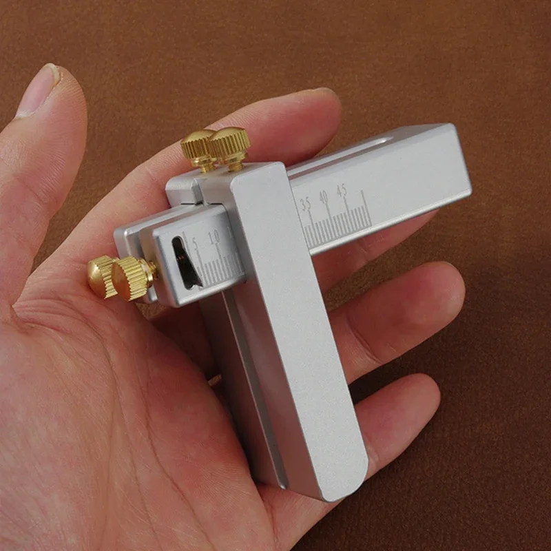 LJL-Belt Cutter Aluminum Alloy Sandblasting Oxidation Adjustable Mini Handmade Vegetable Tanned Leather Cutting Tool