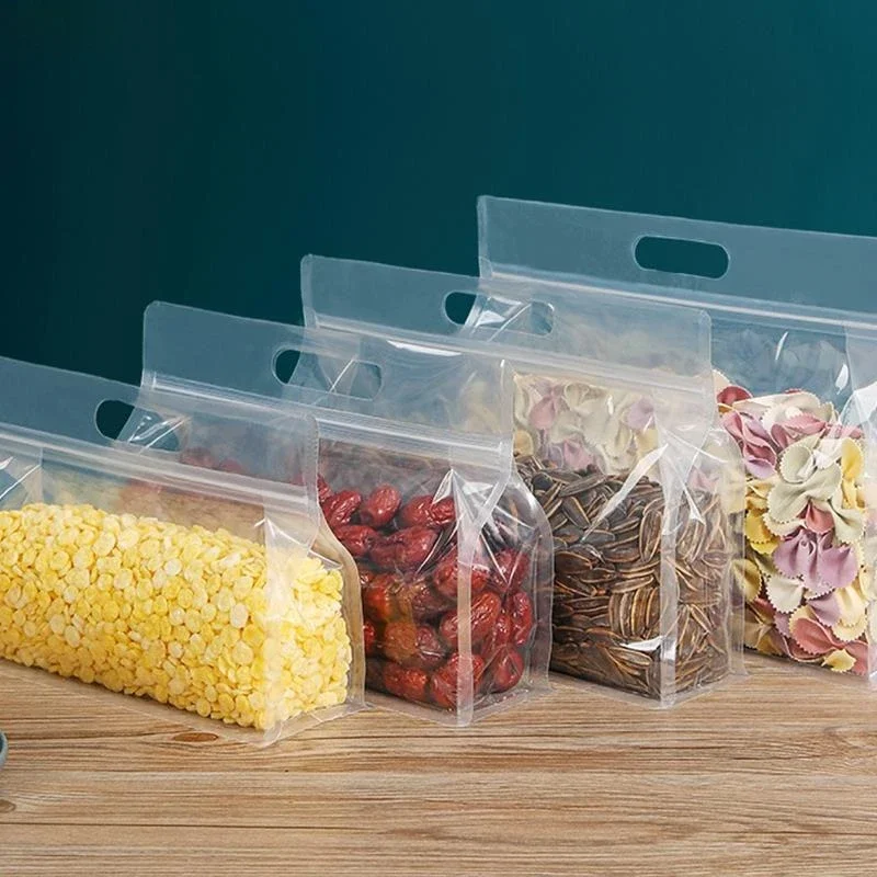 Resuable Ziplock Saran Wrap Plastic Bags PVC Leakproof Fruit Grain Packaging Bag Food Fresh-keeping Shut Fresh Container Kitchen