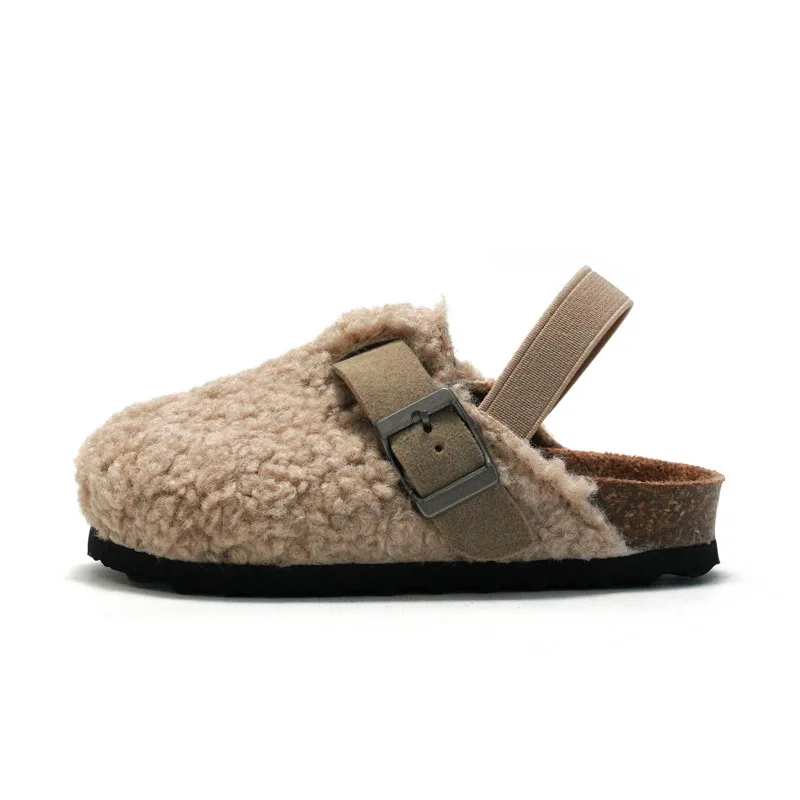 Autumn Winter New Children's Cork Sandals Boys Girls' Outside Warm Sandals Home Slipper Toddler Prewalker Slipper Toddler Shoes