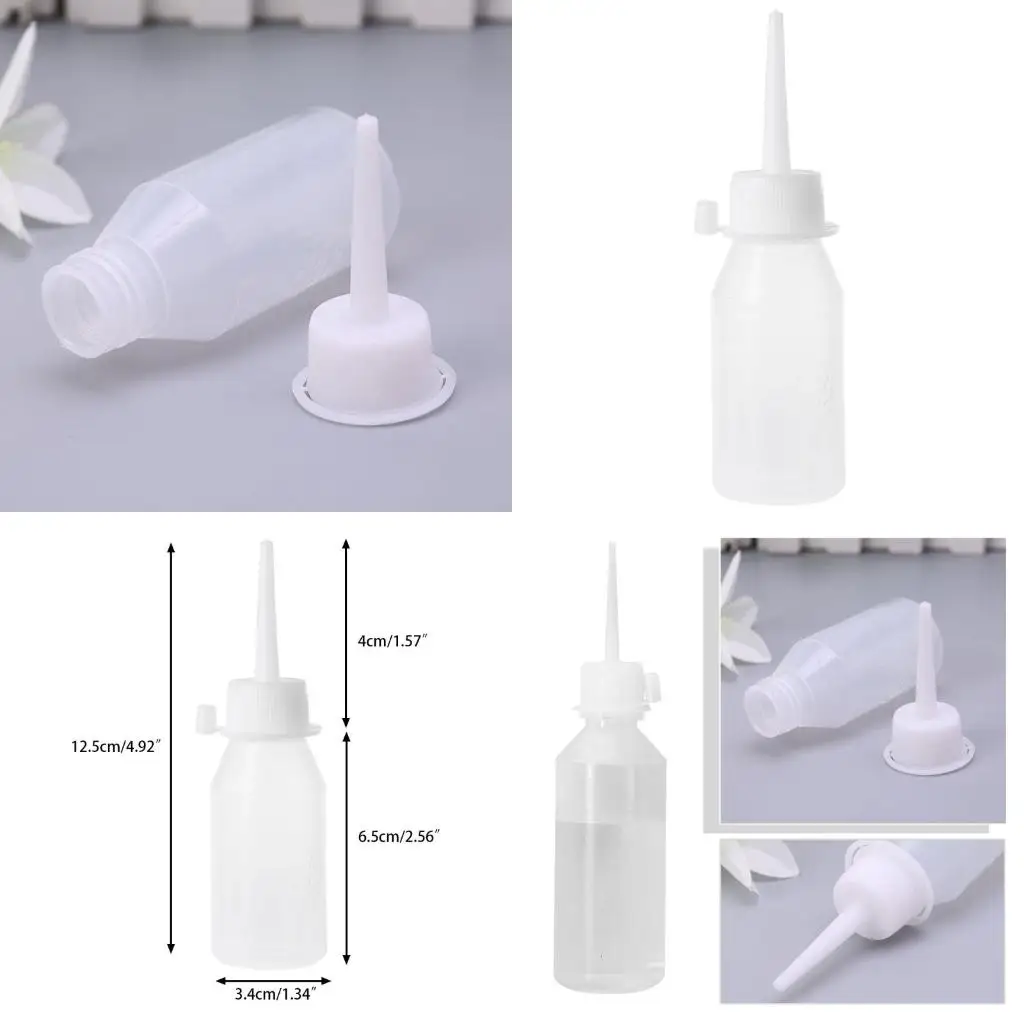 

50ml Industrial Glue Gel Oil Applicator Squeeze Bottle Clear White Jet Dispenser high quality