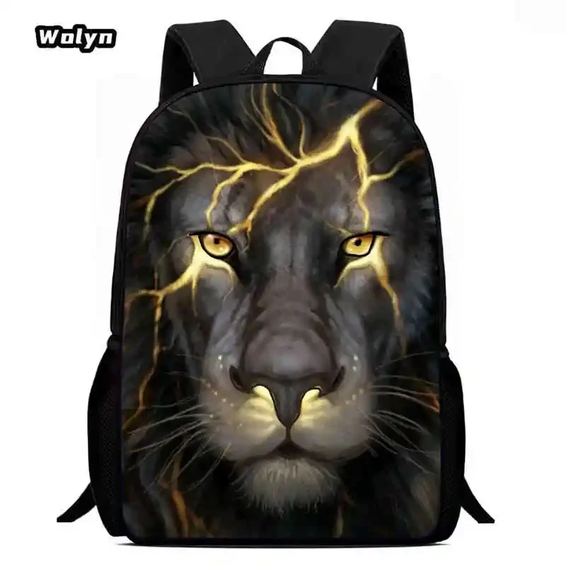 Cartoon School Backpack for Boys Girls,Anime Lion Game Child Backpack for School,Light Weight School Backpack for Kindergarten