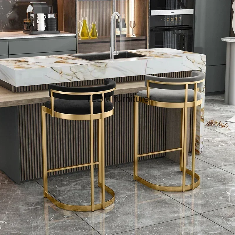 Sgabello Sedie da bar per ufficio Nordic Luxury Modern Kitchen Designer Sedie da bar alte Gaming Bancos De Bar Salon Furniture BY-104