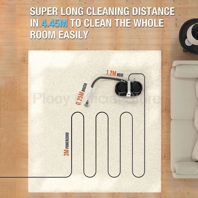 600W Upholstery Cleaner Spray Suction 2 Tank 15kPa Suction Multi Scenario Use Portable Fabric Cleaning Carpet Sofa Cleaning