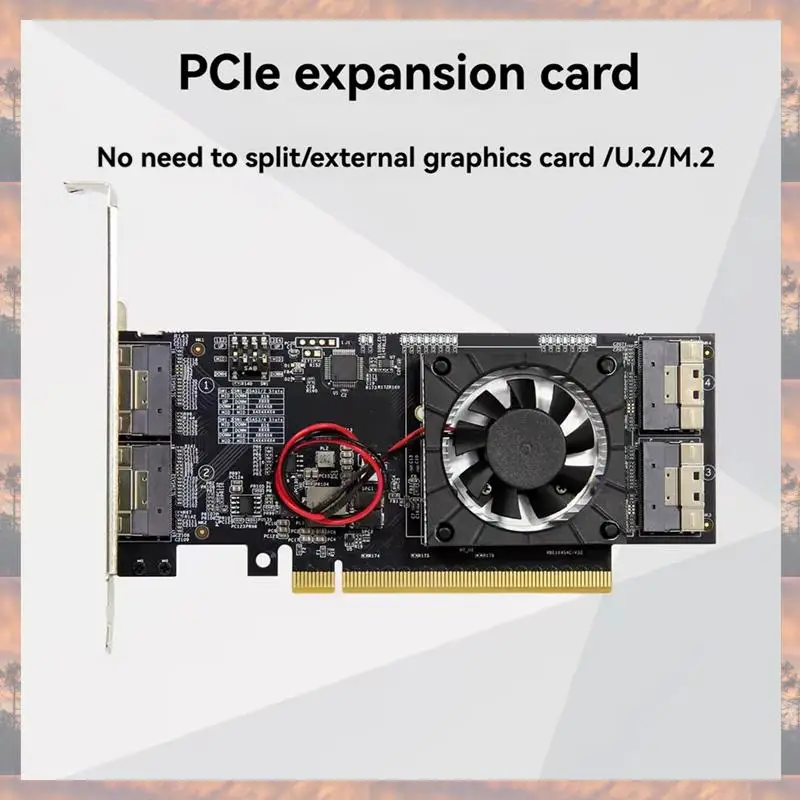 

2025 New-PLX8749 Integrated Compatibility Module External Graphics Card Pcie Expansion Card Split-Free M. 2 Nvme SSD U. 2