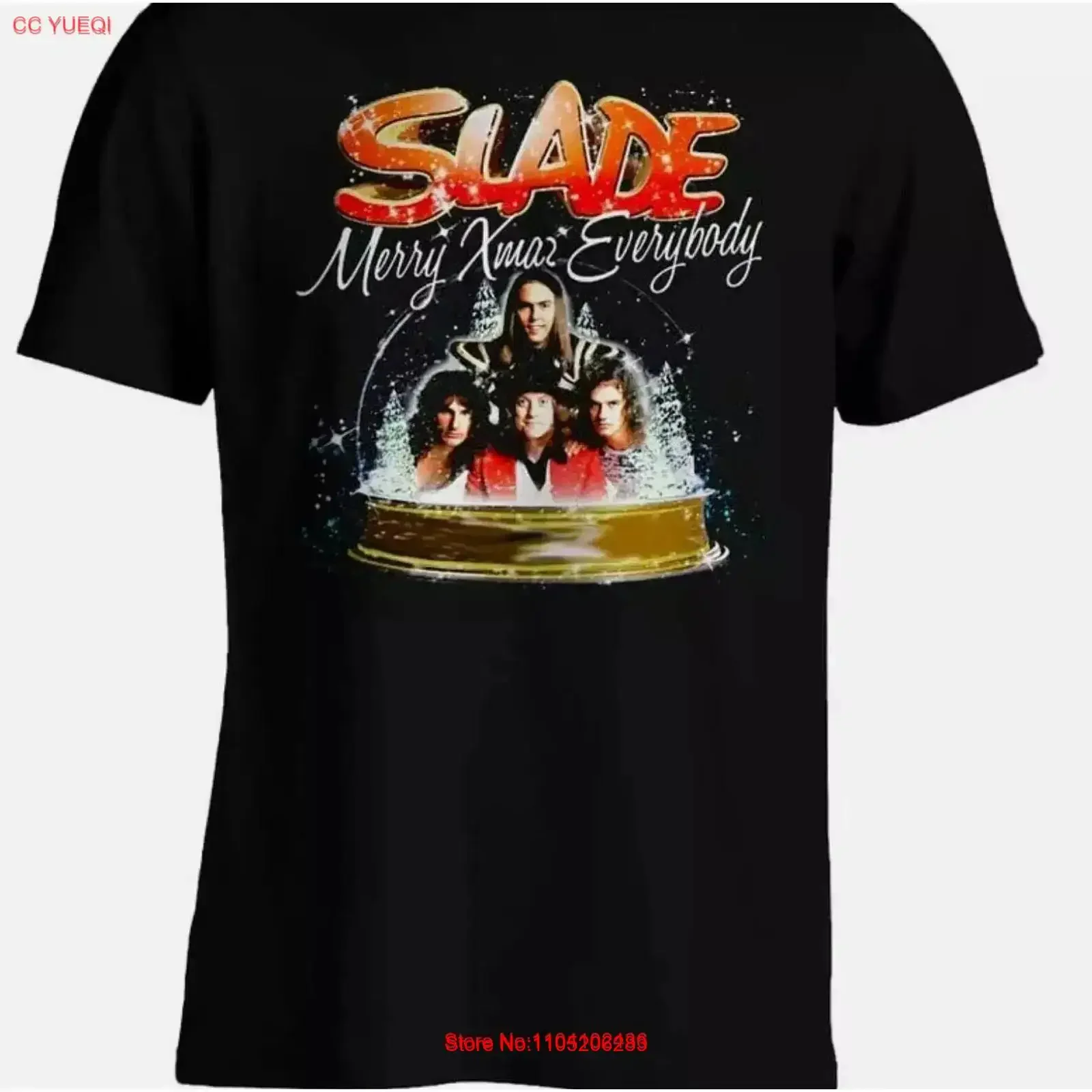 

Slade band Merry Christmas T shirt Black All Sizes S to 5XL vintage Washed streetwear Slightly Stretched Soft homme Stylish