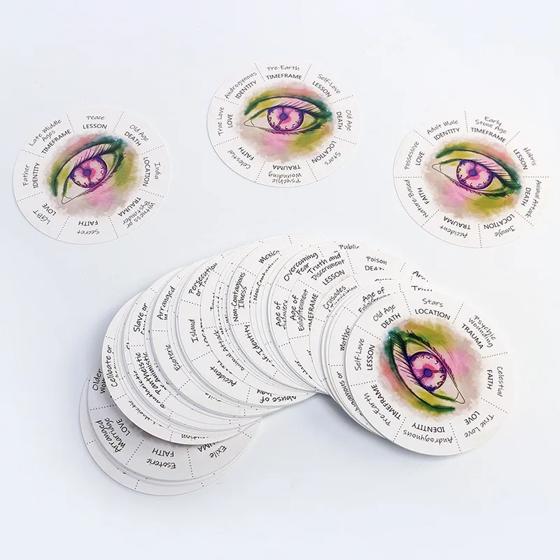 Najnowsze odkryć swoje przeszłe życie Oracle karty Tarot Deck okrągły kształt 87 kart wróżby wróżenie Oracle karty taroty gry
