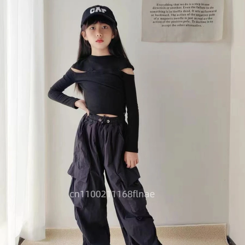 Girls' Jazz Dance Costumes, Autumn and Winter Girl Group Dance Performance Costumes,model Runway Sets,children's Hip-hop Outfits