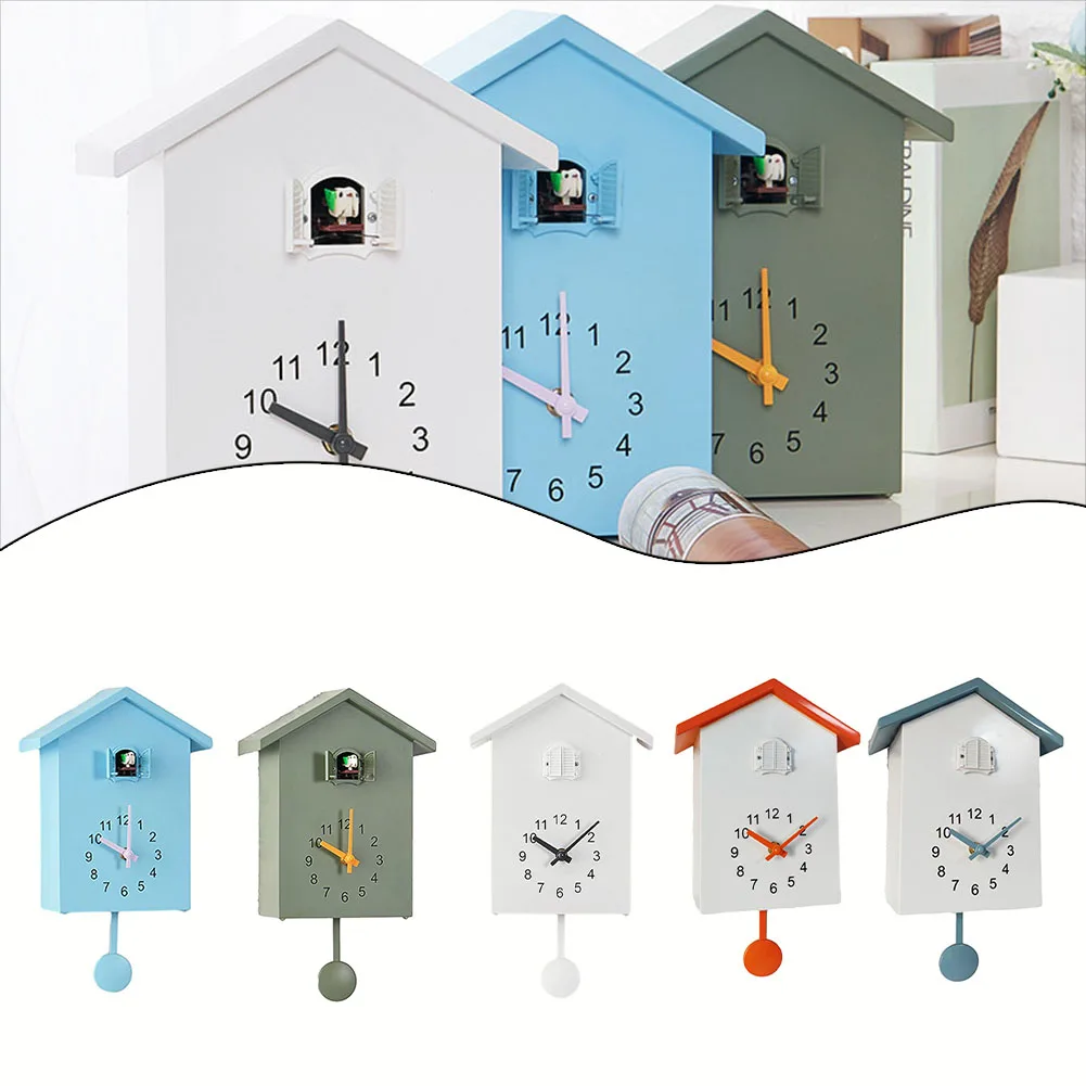 

Modern Cuckoo Wall Clock Fashion Creative Pendulum Clocks Bird House Battery Powered Cuckoo Wall Clock For Living Room Kitchen