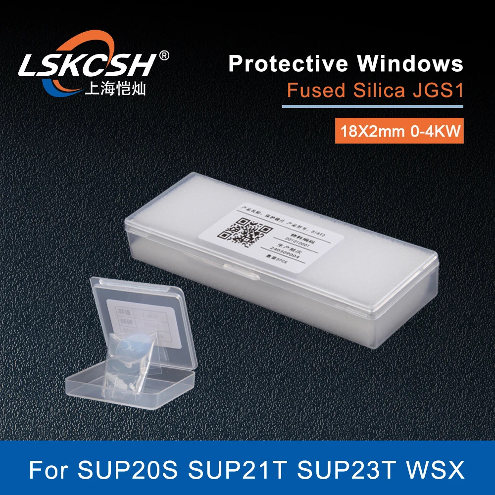 Lskcsh-lente de Solda a Laser Lente de Janela Protetora de Fibra Manual Original 18×2 mm para Cqwy Sup20s Sup21t Sup23t Wsx Peças por Lote