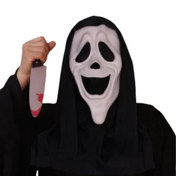 Assustador Halloween Cosplay Fantasias, Rosto Cheio com Fantasma Assustador, Sorrindo Gritando, Máscaras Demônio, Horror Party Props