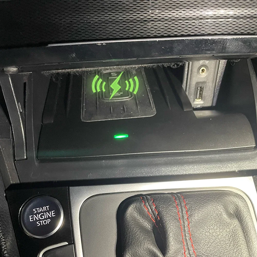 15W car wireless charger for Volkswagen Golf 7 MK7 2015 2018 charging pad adapter phone holder stand interior accessories