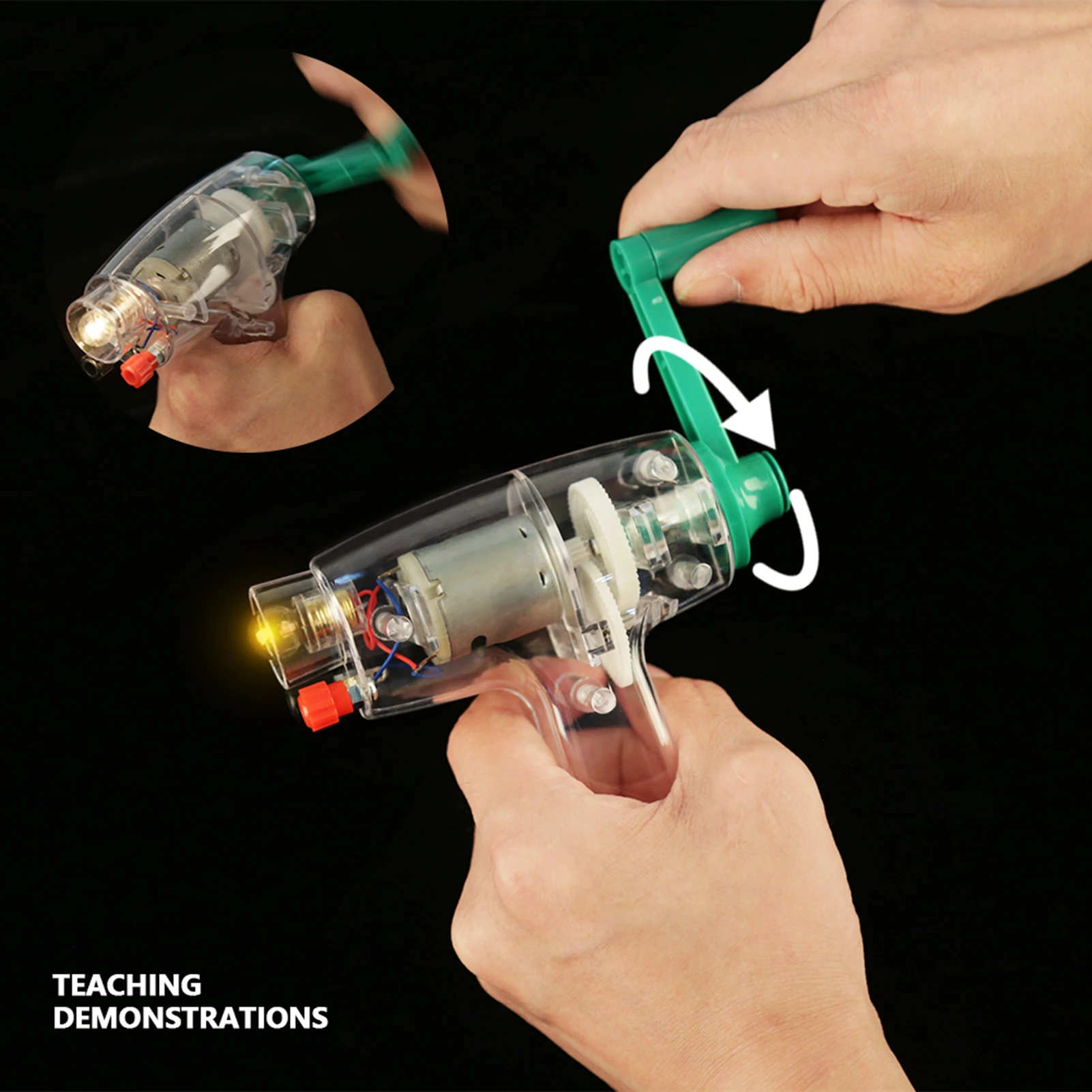 Hand Crank Driven Electricity Generator Mechanical Emergency Power Supply