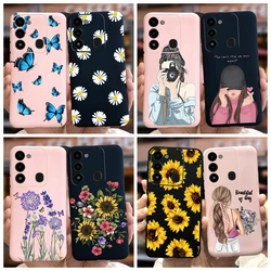 For Tecno Spark 8C Case KG5k KG5j Cute Butterfly Pretty Girls Cover 6.6'' Soft Phone Case For Tecno Spark Go 2022 Spark8C Bumper