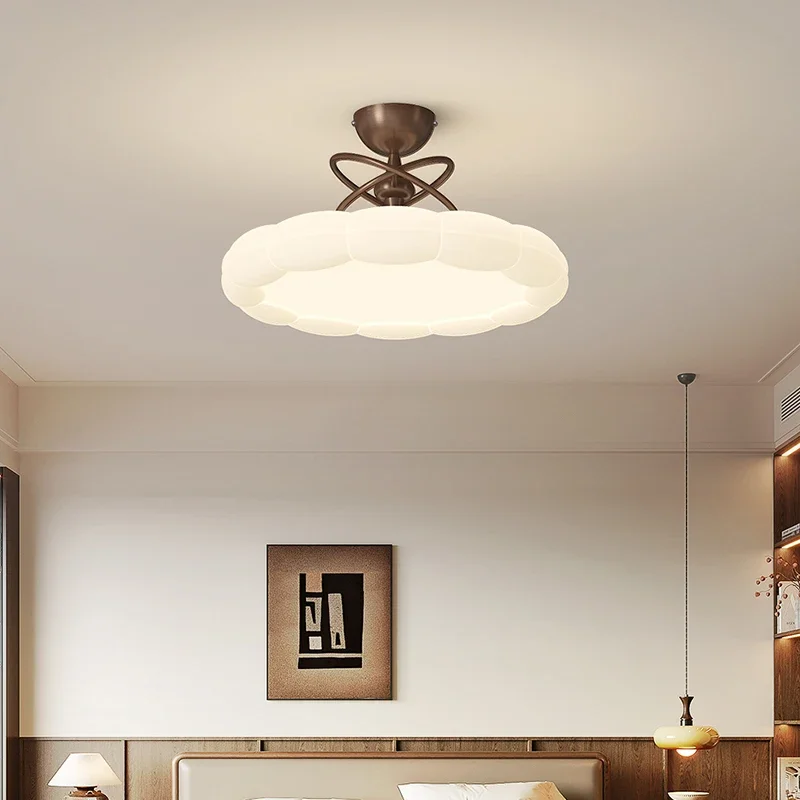 

Nordic Cream Wind LED Pendant Light for Dining Room Kitchen Food Tables Bedroom Study Chandelier Home Decor Lusters Luminaires