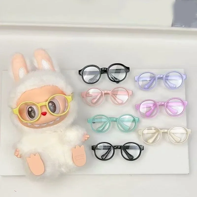 Gafas de 6,5 cm para Labubu, gafas de plástico transparente para muñecas BJD 1/3, gafas de sol para Labubu The Monster Doll, accesorios, regalos