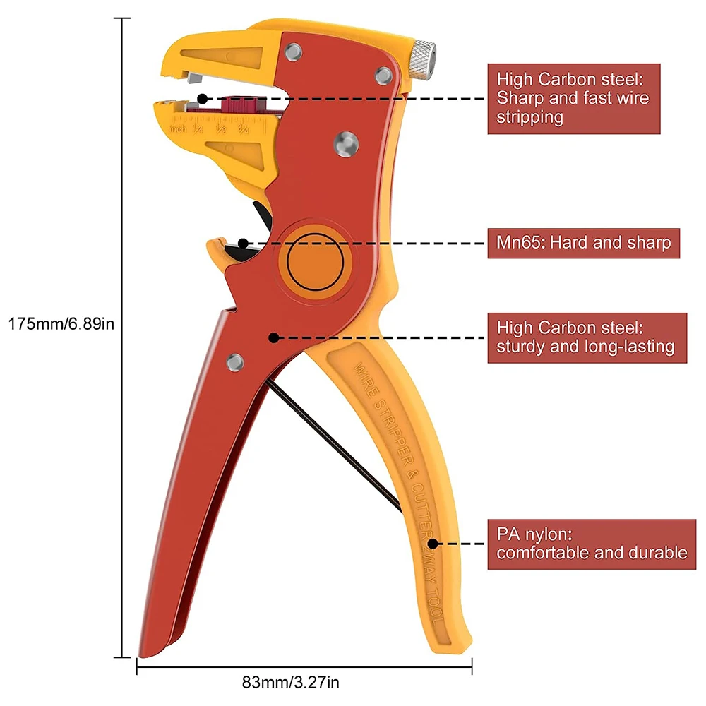 Ferrule Crimping Tool Kit,Hexagonal Sawtooth Self-Adjustable Ratchet with Wire Terminals Crimper Connector Kit-Crimper Plier Set