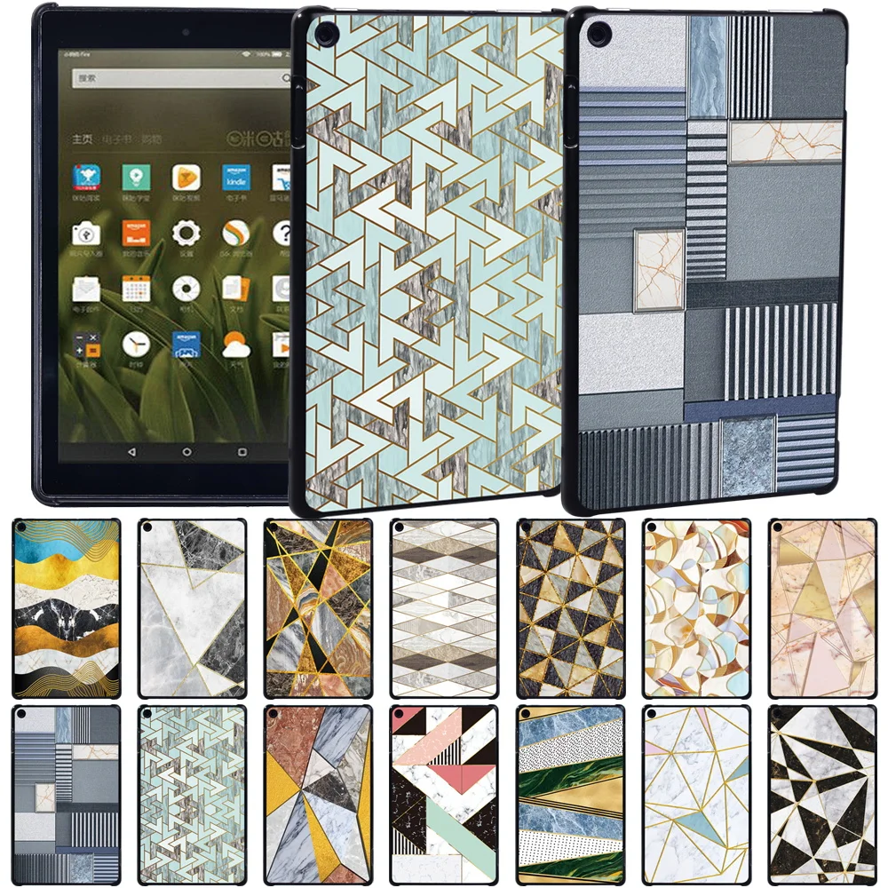 

Чехол для планшета Fire HD 8 Plus/Fire HD 10 11th/Fire 7 Gen/HD 8 6th/7th/8th Gen/HD 10 5th/7th/9th Shape Print Hard Back чехол
