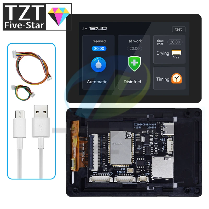 1PCS ESP32 Development Board - WT32-SC01 PLUS With 3.5 inch 320X480 Capacitive Multi-Touch LCD Screen Built-In Bluetooth Wifi