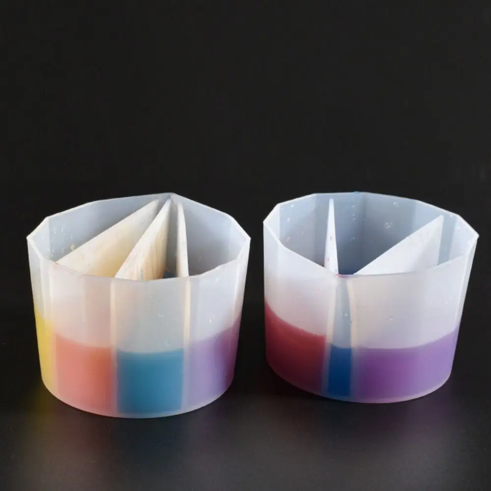 Durable Liquid Pigment Color Mixing Color Cup Reusable Handmade Dispensing Cup Washable DIY Silicone Mould