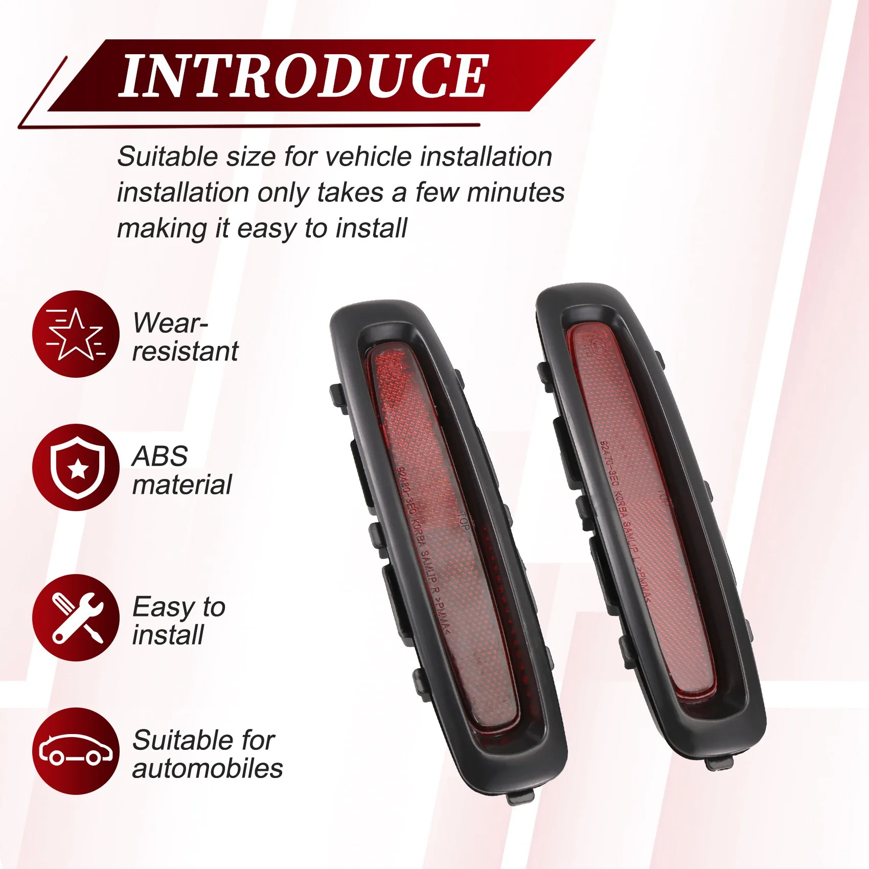 

Задний бамперный светоотражатель A57E, стоп-сигнал, габаритный фонарь 92470-3E050 92480-3E050 для Kia Sorento 2002-2008 2.4L 3.5L