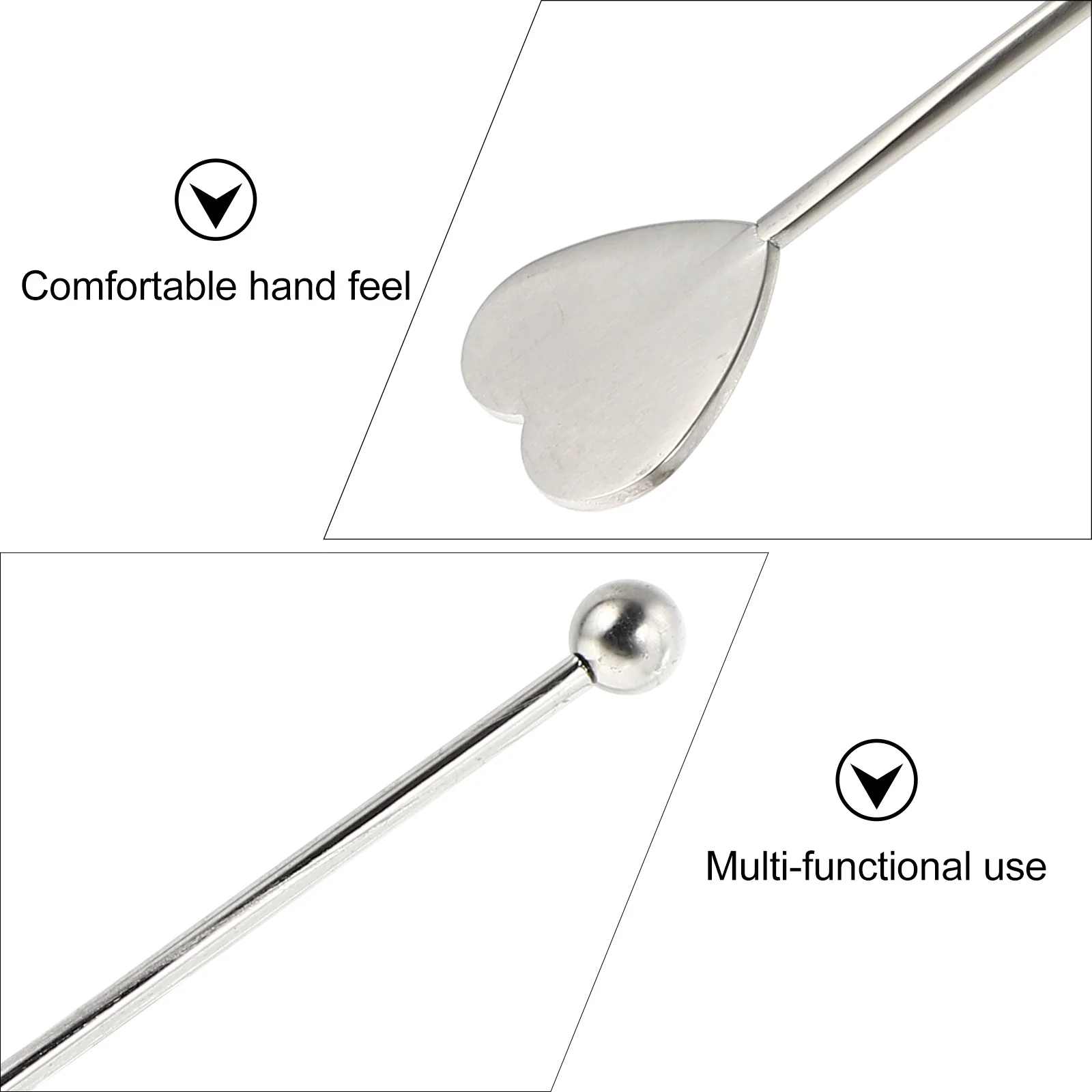 

2pcs Stainless Steel Cocktail Stirrers Decorative Swizzle Sticks For Drink Mixing Bar Tool Juice Wine Tea Stirrer Home