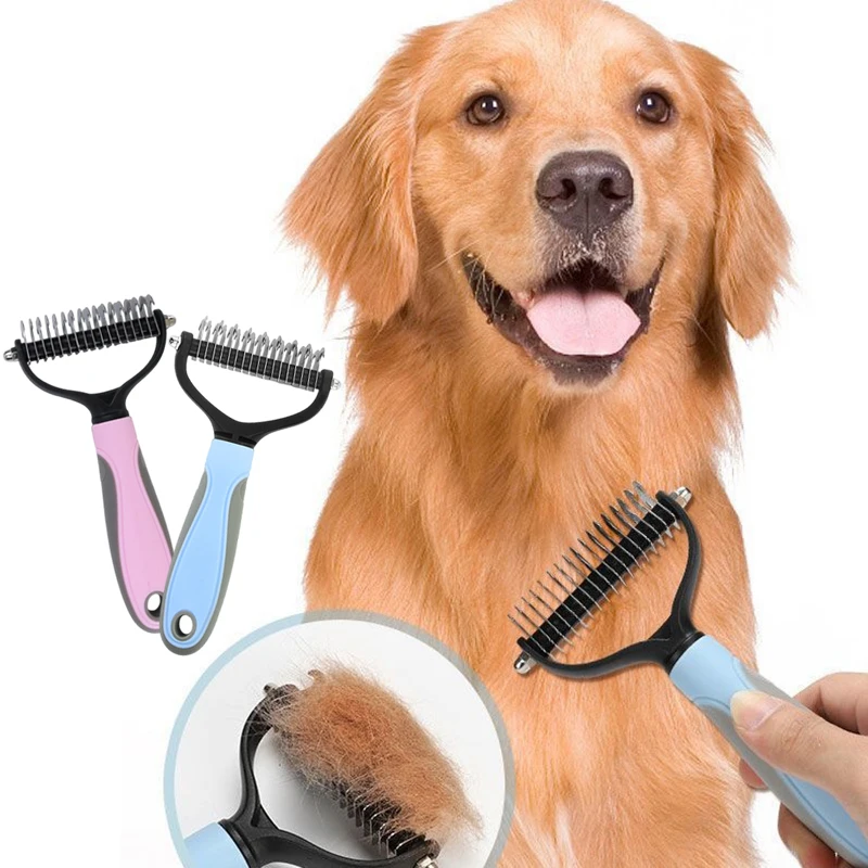 Pet Knot Comb Cat and Dog Groomer Pets Grooming Shedding Tools Puppy Hair Removal Comb Brush Dogs Fur Trimming Dematting Brush