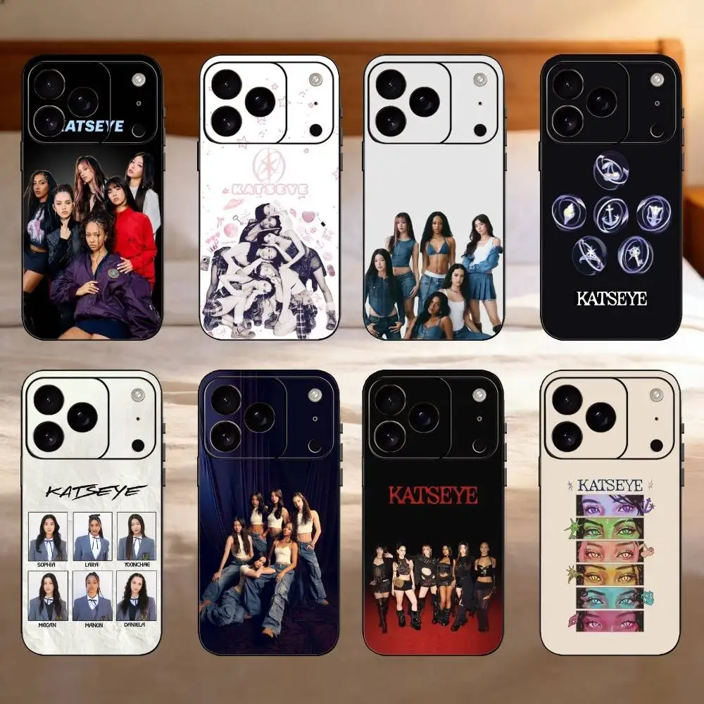 

K-KATSEYE Girl Music Group Phone Case Silicone black Soft For IPhone 17,16,15,14,13,12,11,SE,Plus Pro Max