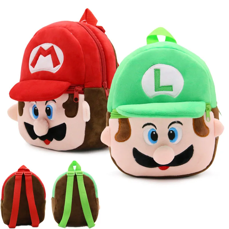 

Super Mario Children's Backpack Cartoon Cute Mario Action Figures 1-5 Years Old plug Schoolbag Kids Cartoon Peripheral Toy Gift