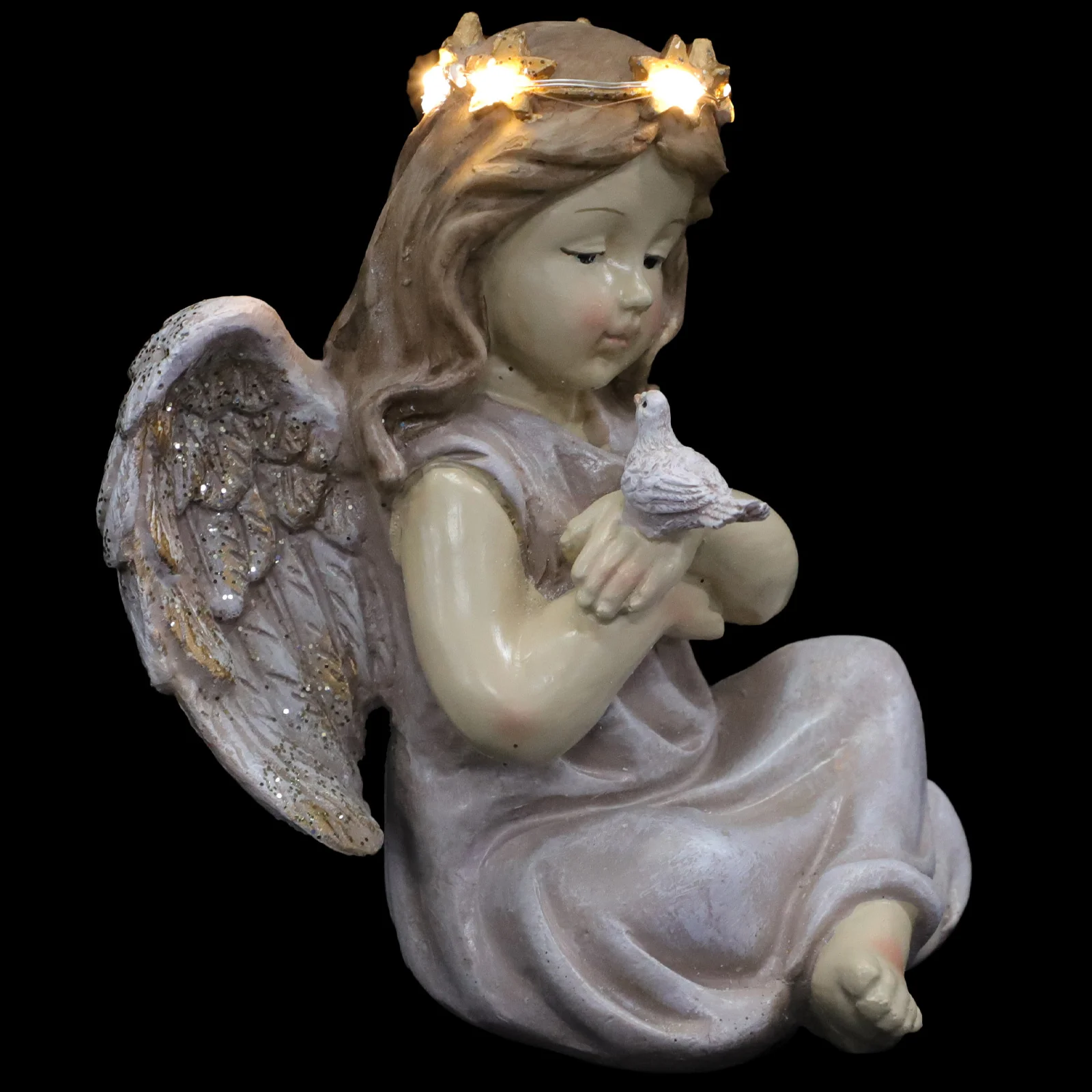 

Retro Angel Resin Home Decoration Desktop Statue Craft Ornament Tabletop Layout Supply For Festival Gift Decor