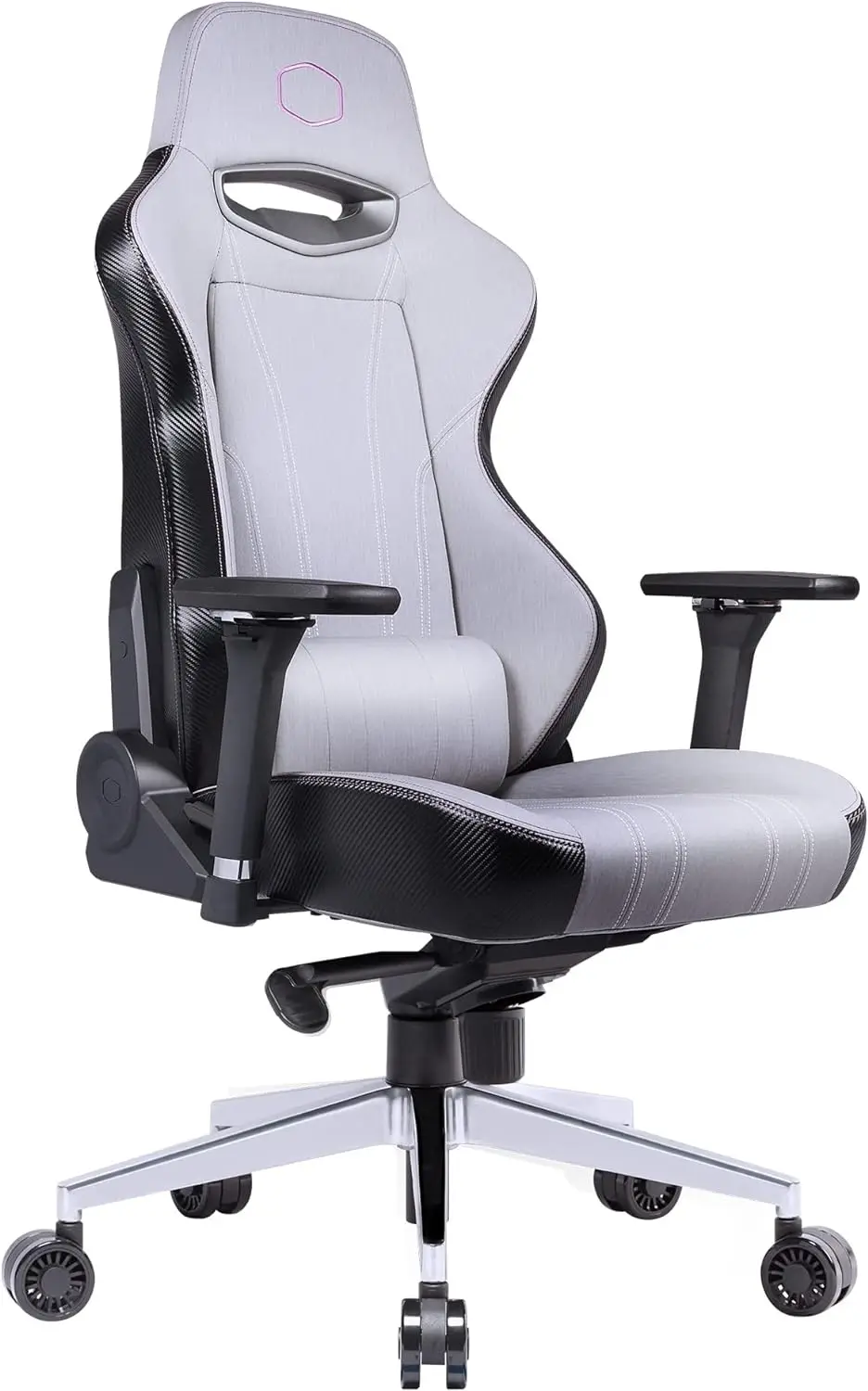 Cooler Master Caliber X1C Ergonomic Gaming Chair Gray, Cool-In Fabric, 360° Swivel, 180 Reclining, Lumbar Support, High Density